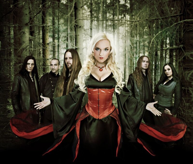 Blonde Woman in Forest — Black