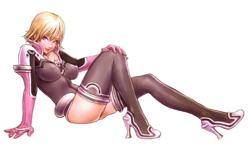 blonde woman in futuristic outfit