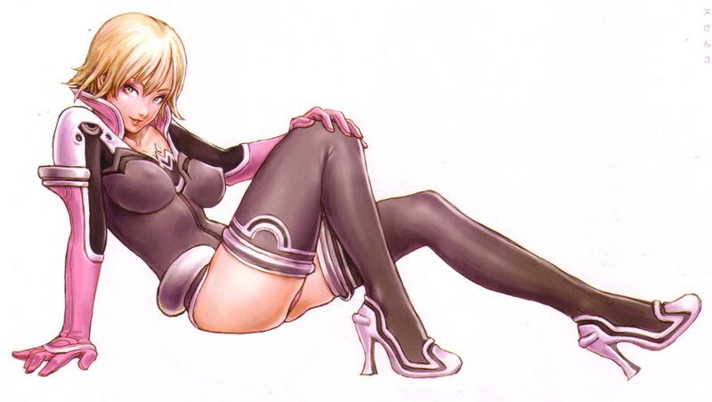 blonde woman in futuristic outfit