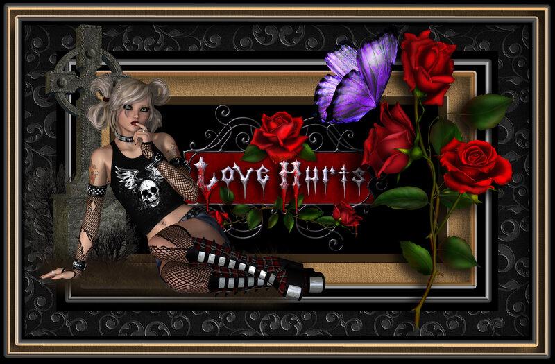 Blonde Woman in Goth Attire