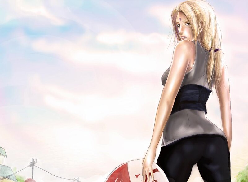 Blonde Woman in Gray Top — White