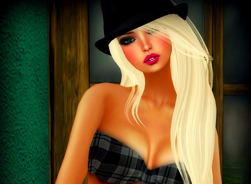 Blonde Woman in Hat — Dramatic