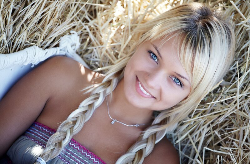 Blonde Woman in Hay — Braid