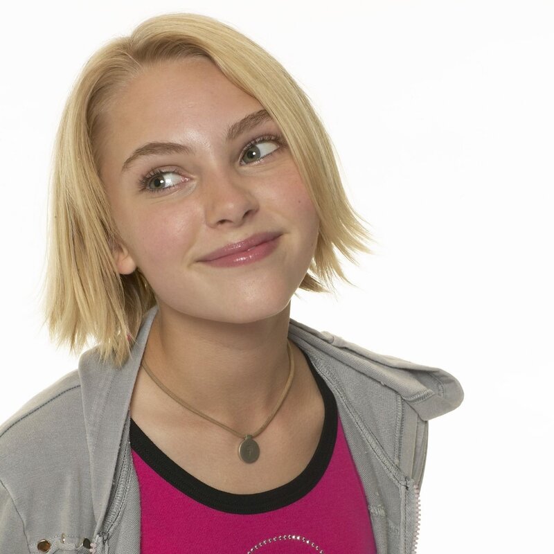 Blonde Woman in Hoodie — Gray