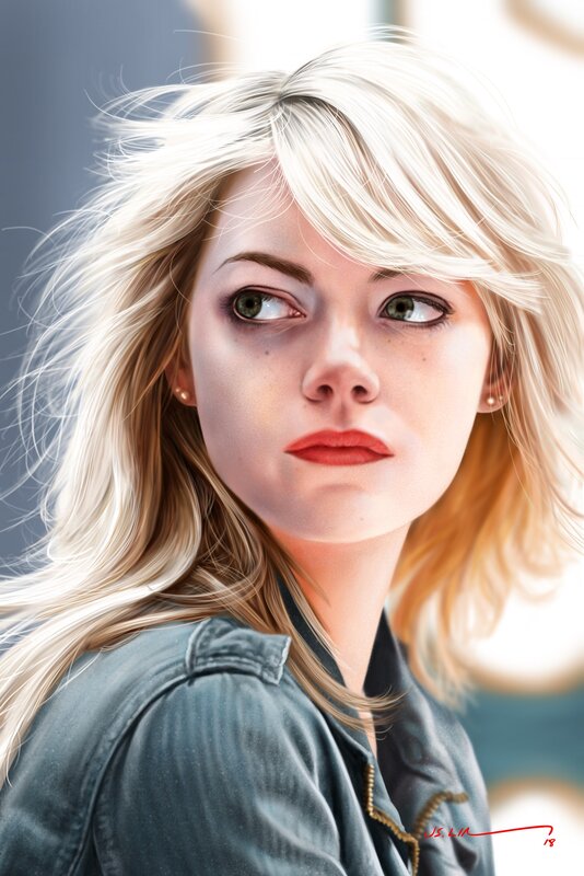 Blonde Woman in Jacket — Serious