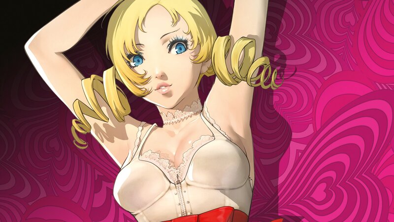 Blonde Woman in Lingerie — Pink, Dramatic, Anime, Bra