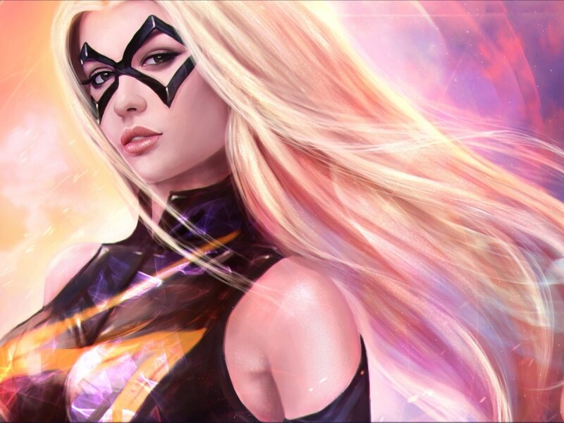 Blonde Woman in Mask