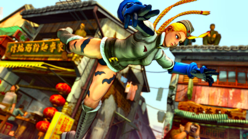 Blonde Woman in Mid-air — Green