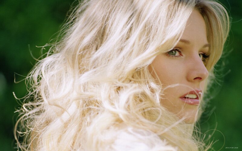 blonde woman in nature