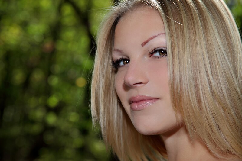 blonde woman in nature