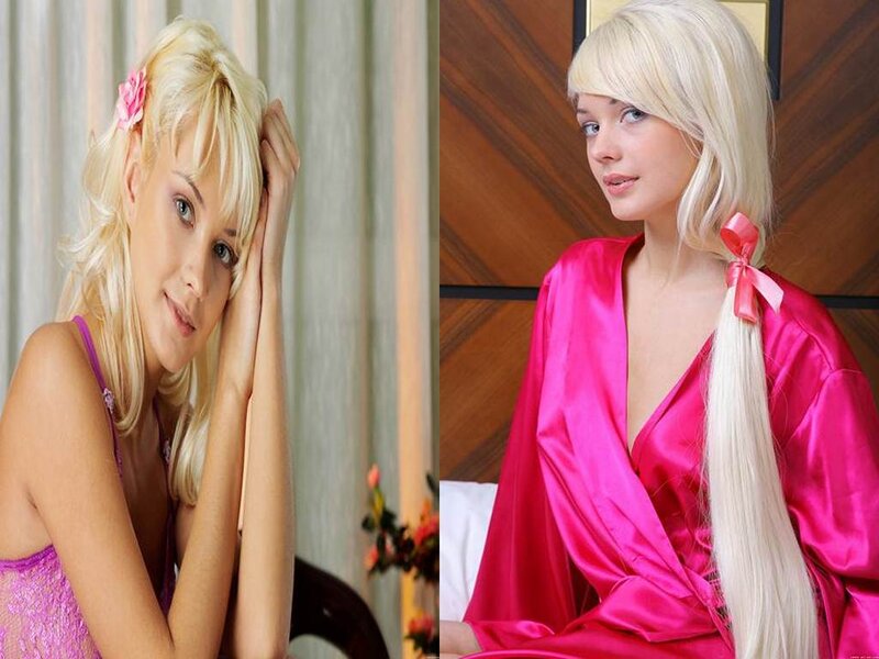 Blonde Woman in Pink — Calm
