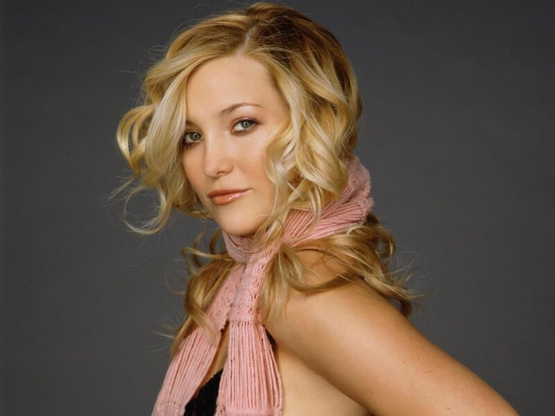 Blonde woman in pink scarf