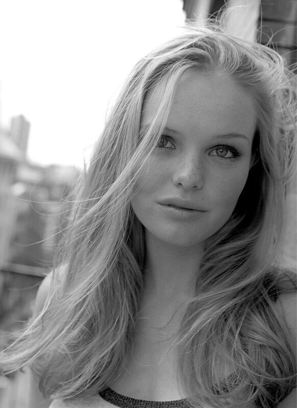 Blonde Woman in Portrait — Black, Neutral, Photograph