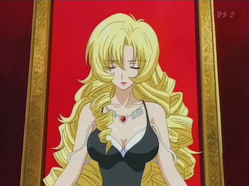 Blonde Woman in Portrait — Red