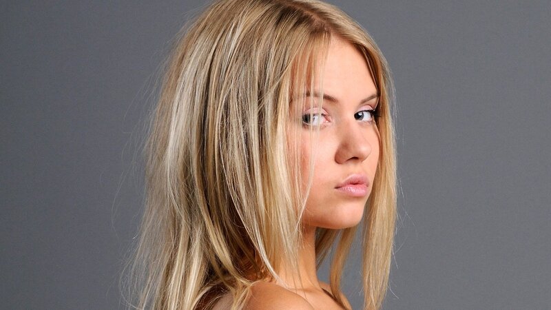blonde woman in profile