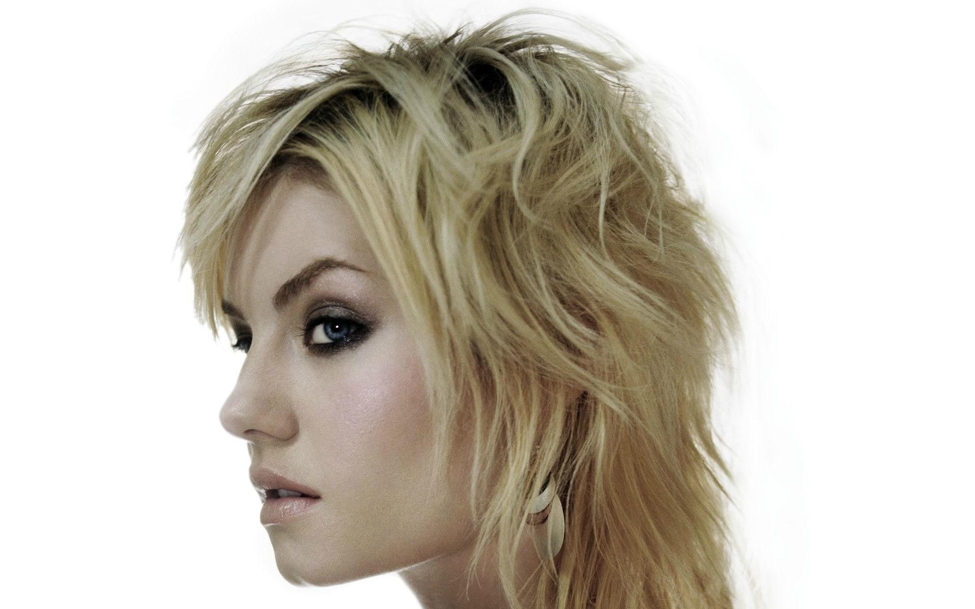 blonde woman in profile