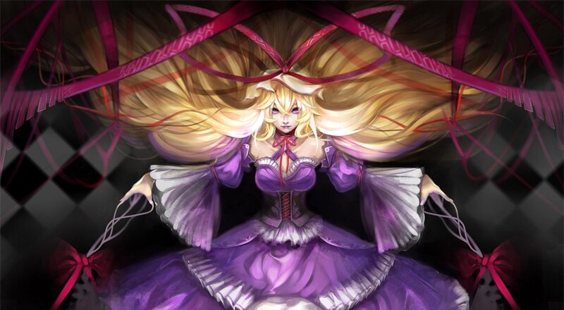 Blonde Woman in Purple Dress — Dramatic, Digital Art