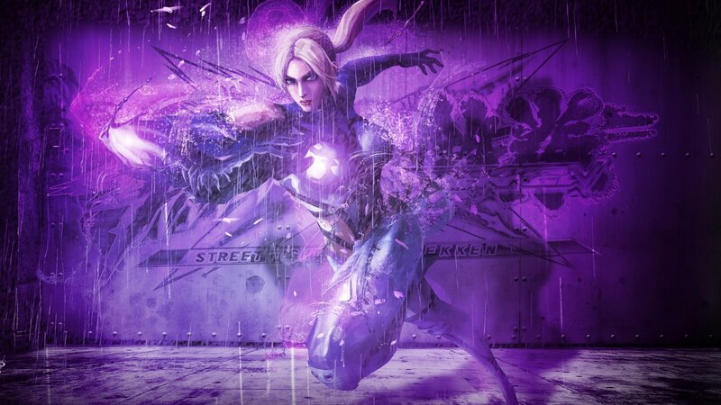 Blonde Woman in Purple
