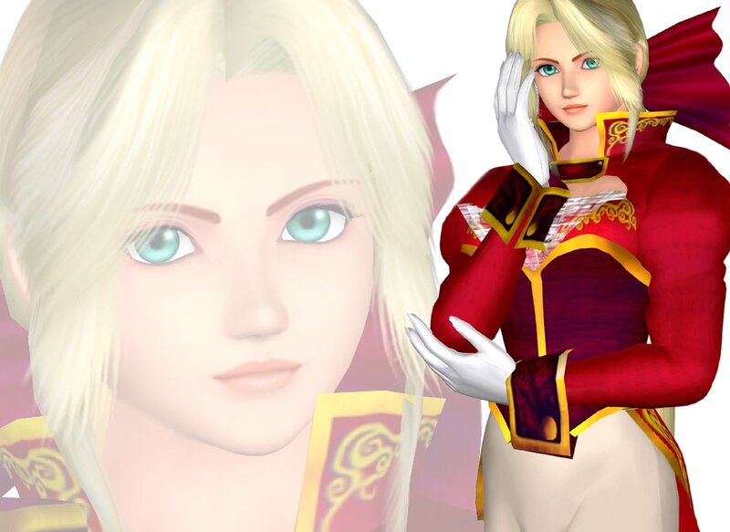 Blonde Woman in Red Outfit — Neutral