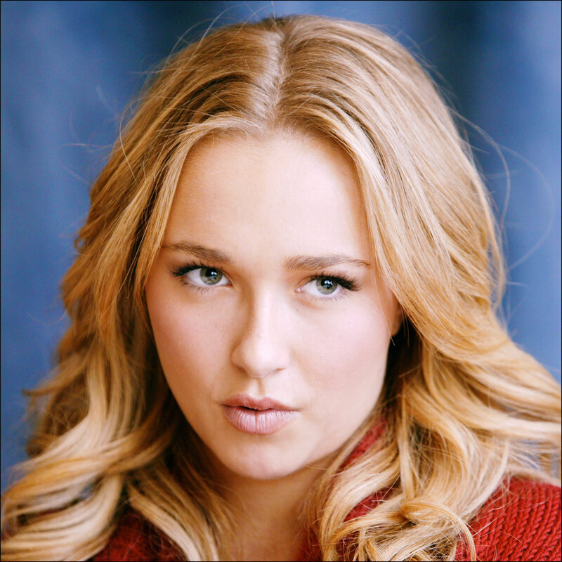 blonde woman in red sweater