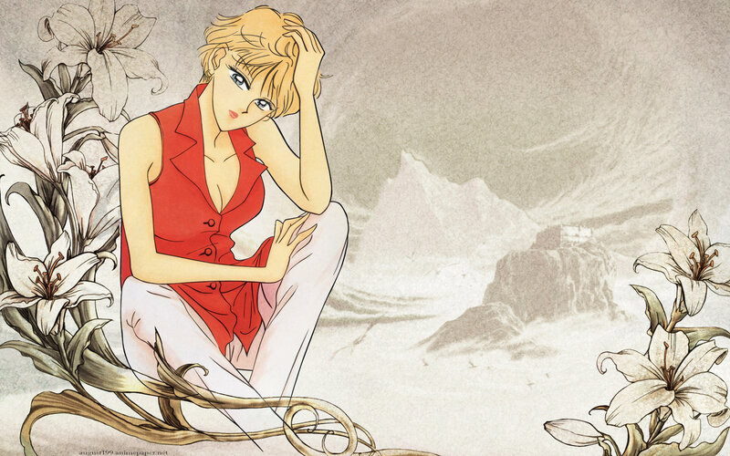 Blonde Woman in Red Top — Contemplative
