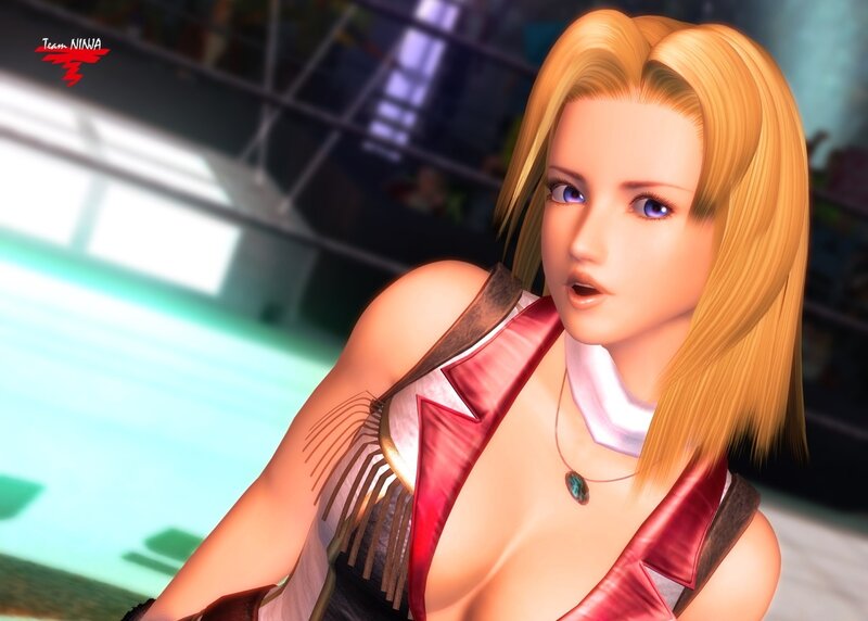 Blonde Woman in Red Vest — Neutral