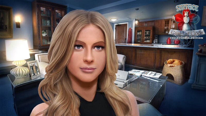 Blonde Woman in Room — Blue