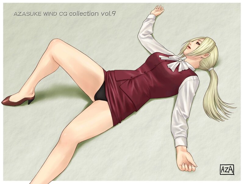 Blonde woman in school uniform
