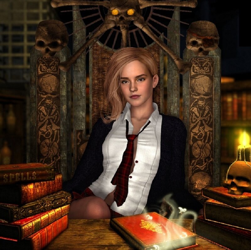 Blonde Woman in School Uniform — Brown
