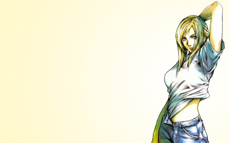 Blonde Woman in Shirt — Yellow, Neutral