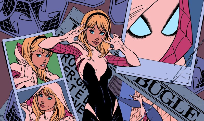 Blonde Woman in Spider Costume