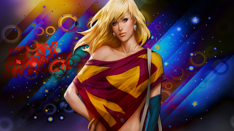 Blonde Woman in Superhero Costume