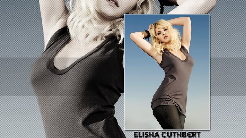 Blonde Woman in Tank Top — Gray