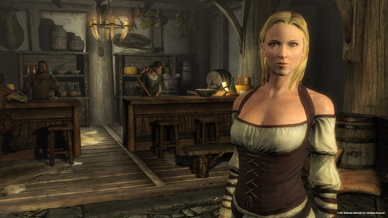 Blonde Woman in Tavern