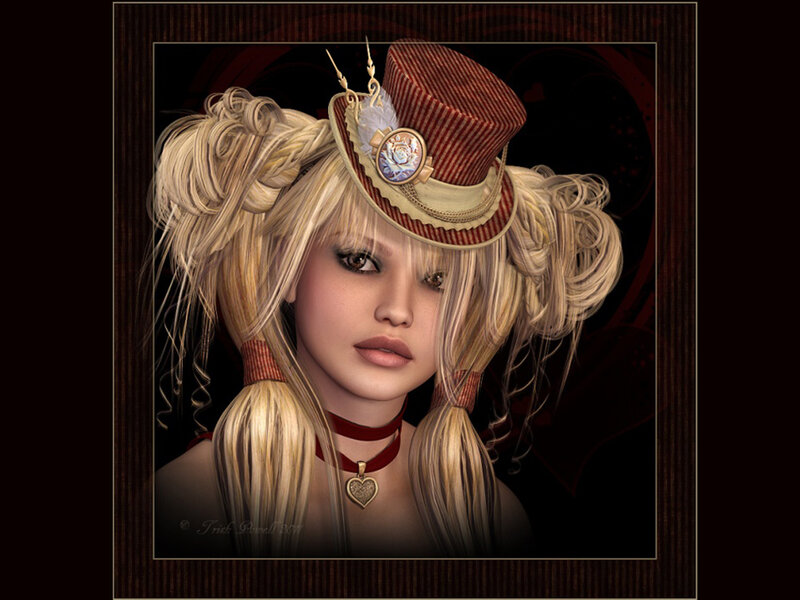 Blonde Woman in Top Hat