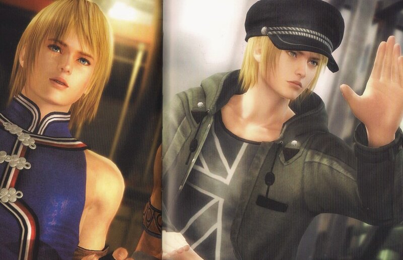 Blonde Woman in Two Outfits