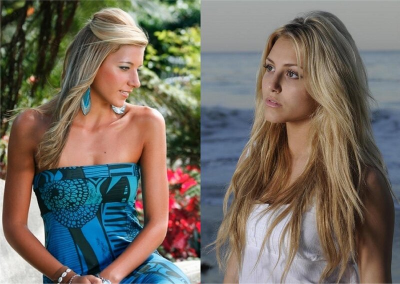 Blonde Woman in Two Photos
