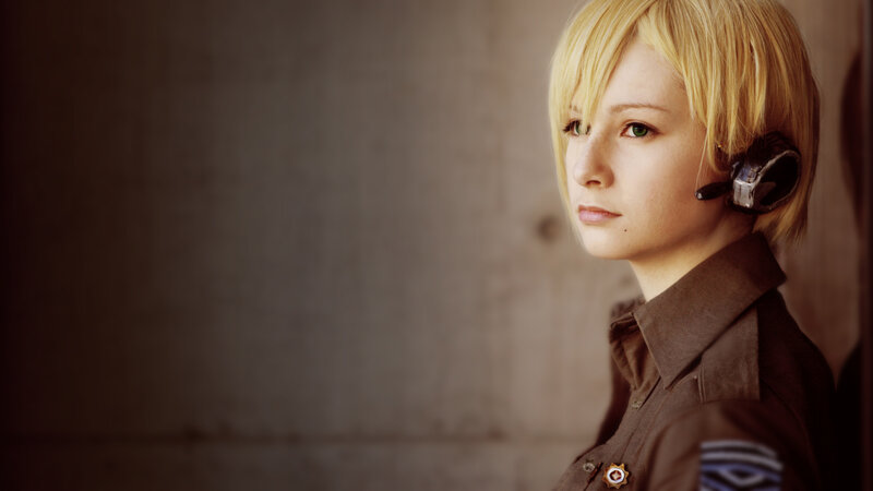 blonde woman in uniform
