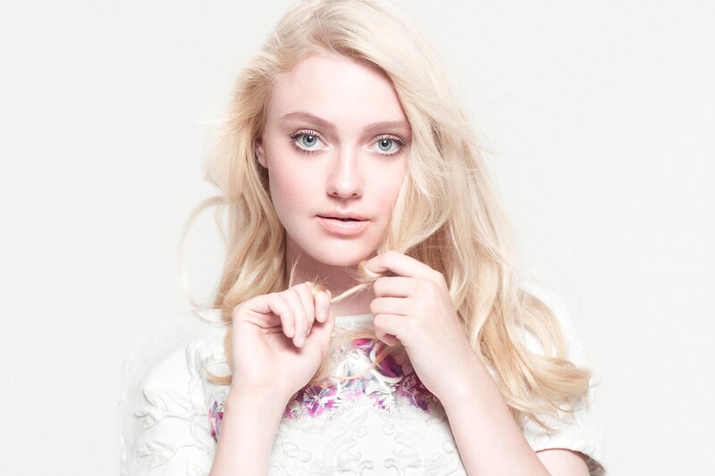 Blonde Woman in White Dress — Calm, Photograph, Hair
