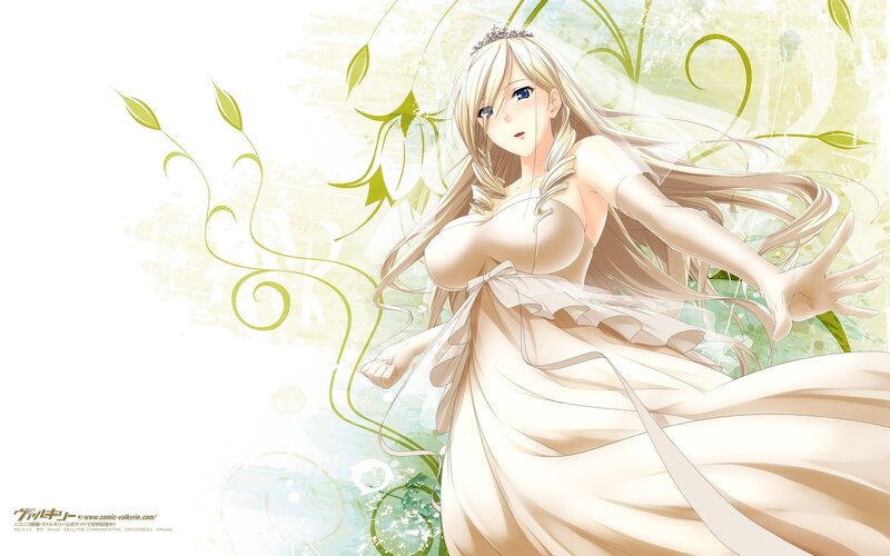 Blonde Woman in White Dress — Serene, Anime