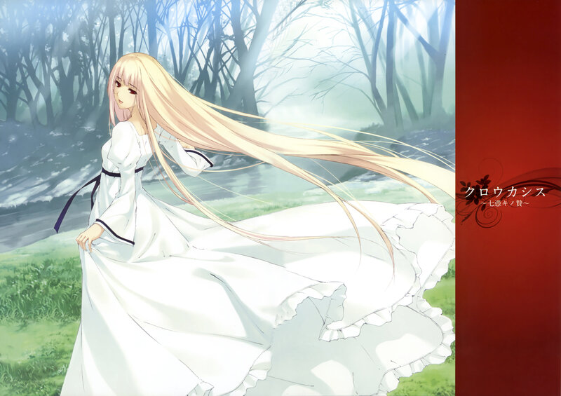 Blonde Woman in White Dress — Serene, Morning