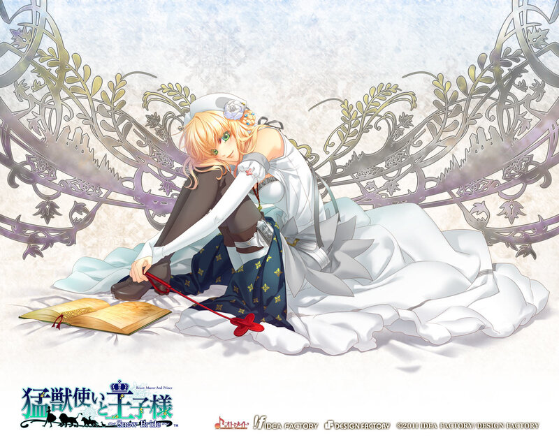 Blonde Woman in White Dress — Serene, Winter, Anime