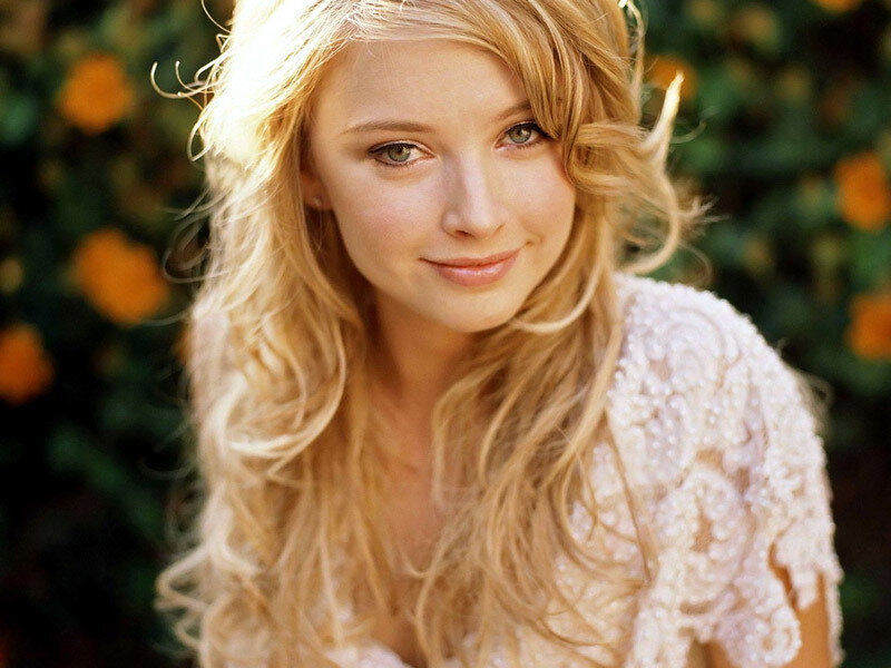 blonde woman in white lace