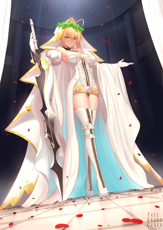 Blonde Woman in White Robe — Dramatic