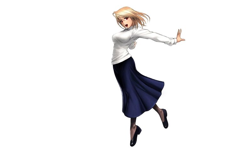 Blonde Woman in White Shirt — Dynamic
