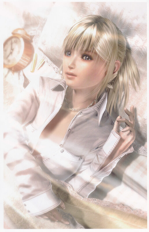 Blonde Woman in White Shirt — Serene, Morning