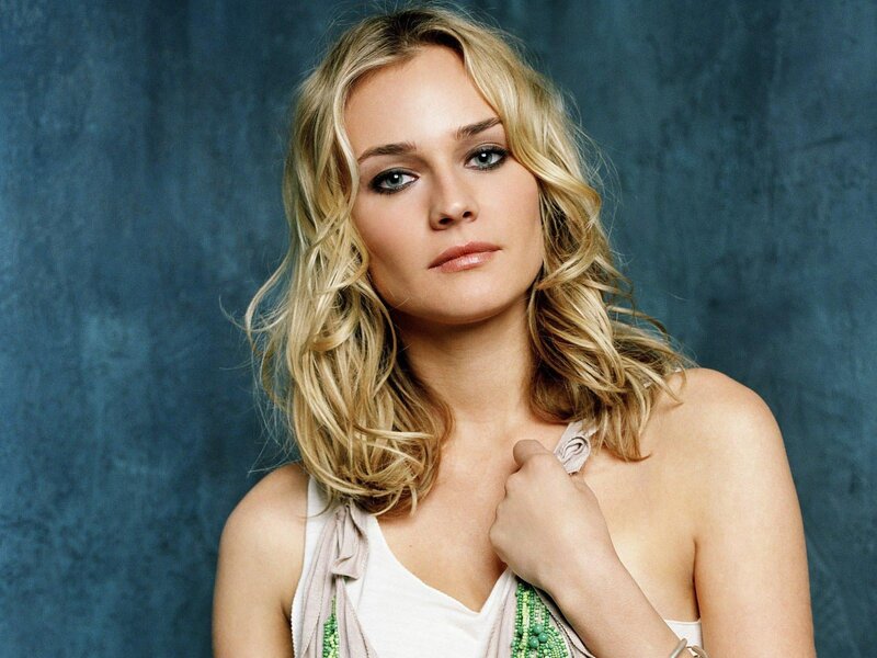 blonde woman in white top