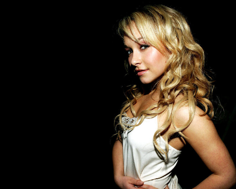 blonde woman in white top