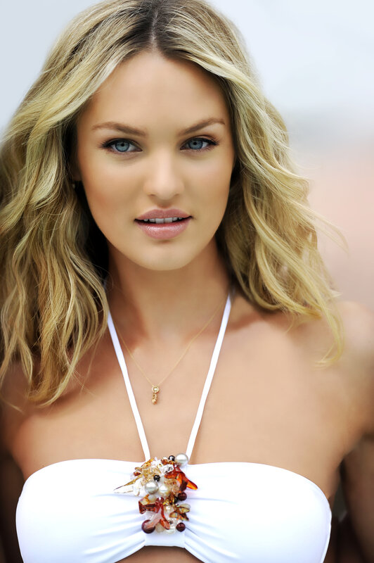 blonde woman in white top