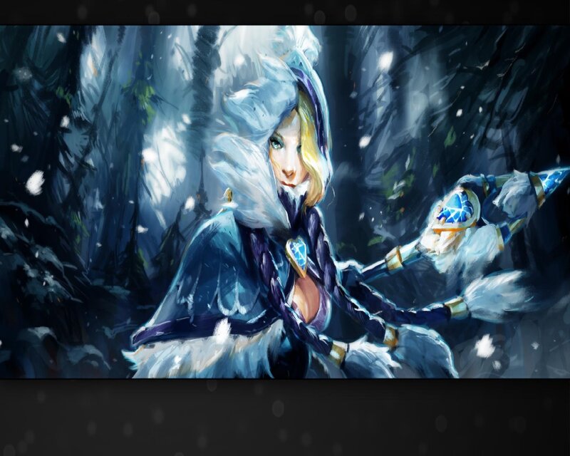 Blonde Woman in Winter — Blue, Dramatic